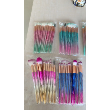 Rainbow Eye Cosmetic Makeup Brush Set Diamond Handle 20PCS Blending Eyeshadow Make Up Brushes